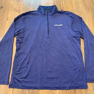 Greyson LIV Golf 1/4 Zip Pullover Blue Camo Large Performance John Rahm
